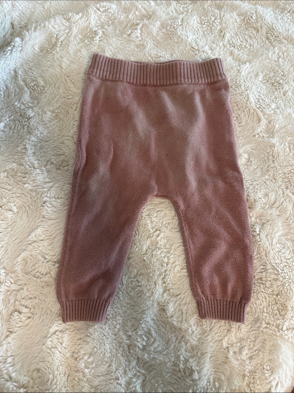 100% Organic Cotton Soft Knit Kids Leggings — Dusty Rose